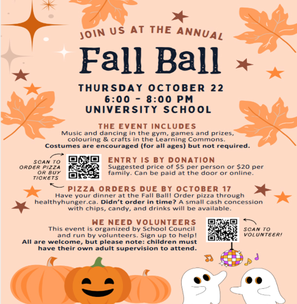 University School Fall Ball Poster